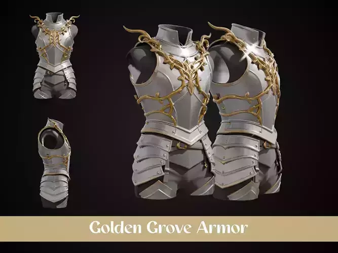 Stylized Elven Armor - Golden Grove