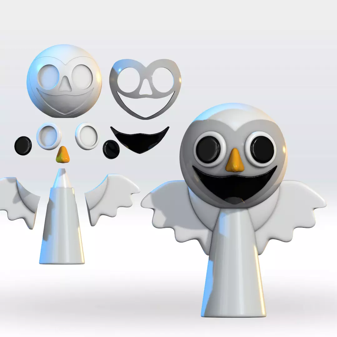 Owl 99 Nights in the Forest Multipart STL 3D Model 3mf 3D print model