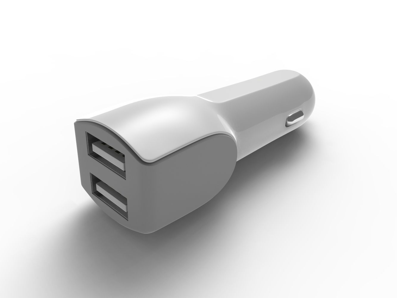 2 port usb charger 3D model_1