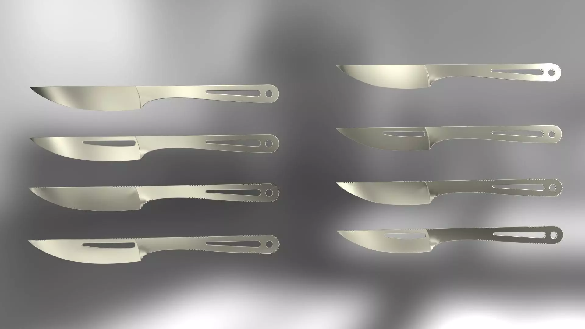 knife set 3D model_0