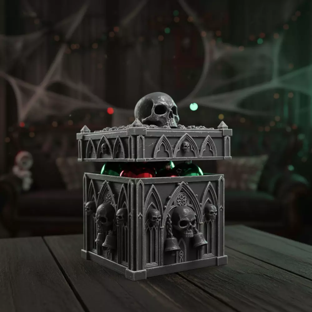 Skull Item Holder Gothic Desktop Organizer 3D print model