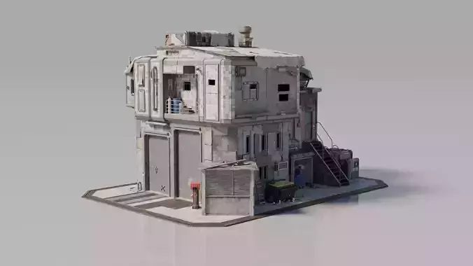 Neighborhood house Building 4 3D model