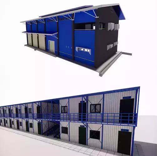 Portable Construction Site Building -A3 3D model