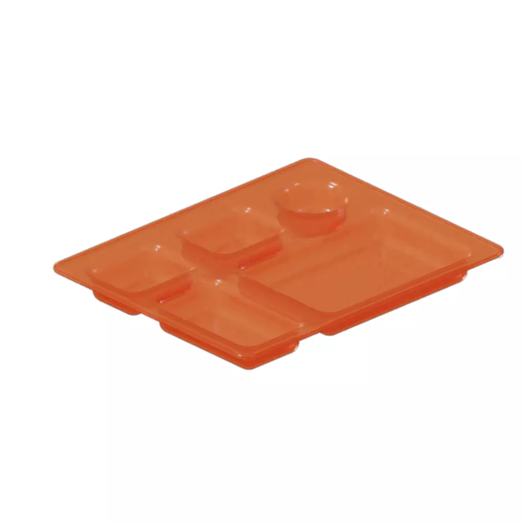 Transparent Compartment Dinner Plate 3D model