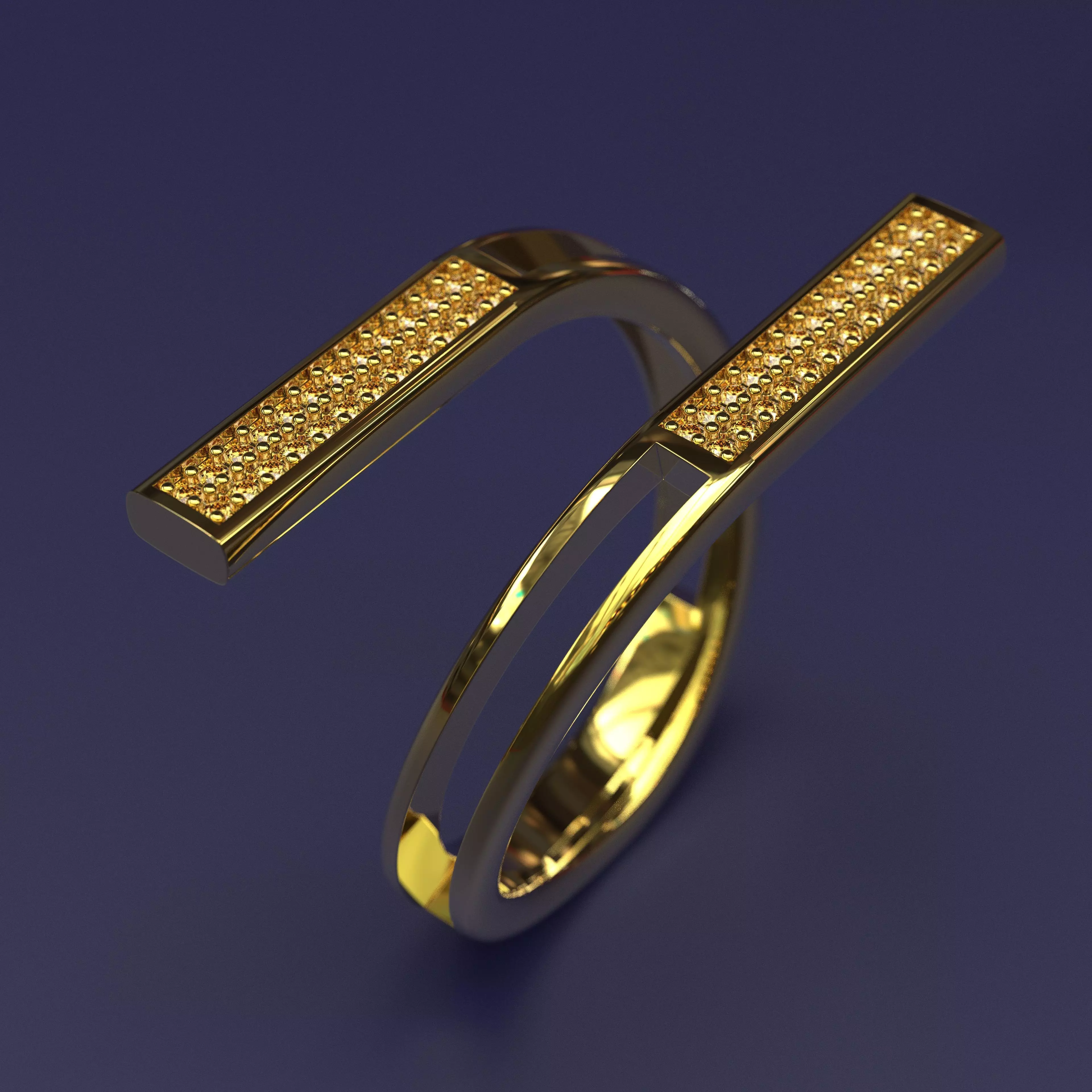 Sculptural Flow Ring Editable 3DM and STL 3D print model
