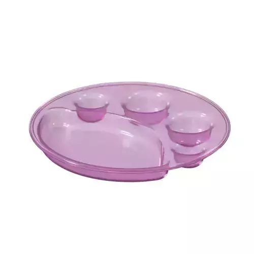 Transparent Stylish Round Dinner Plate
