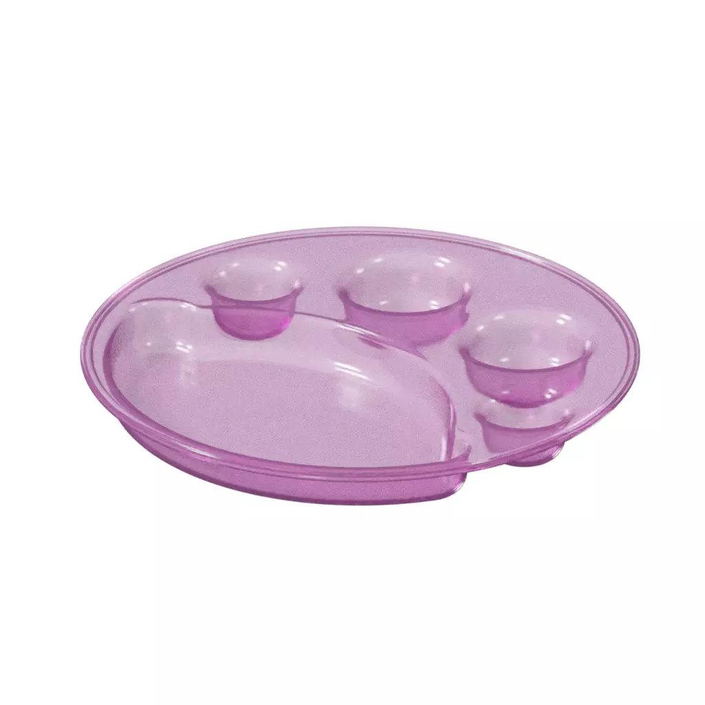 Transparent Stylish Round Dinner Plate 3D model