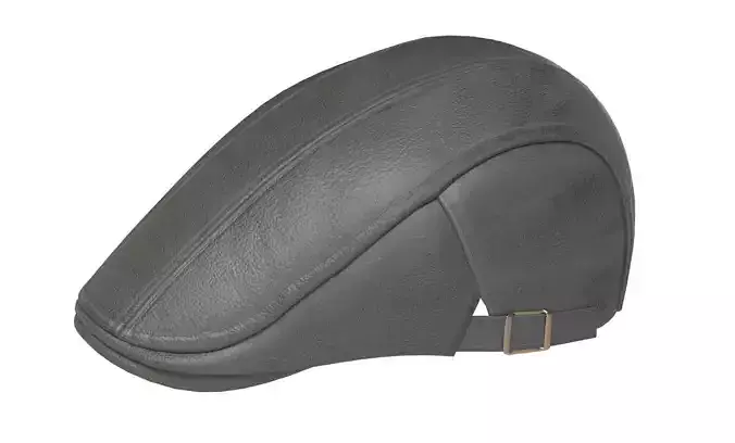 Newsboy Hat Grey 3D Model