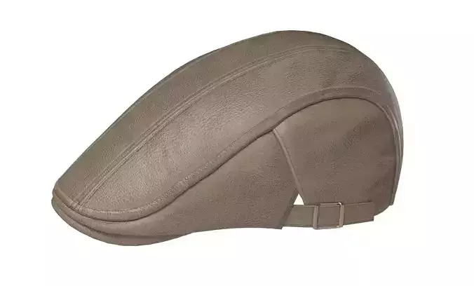 Newsboy Hat Khaki 3D Model