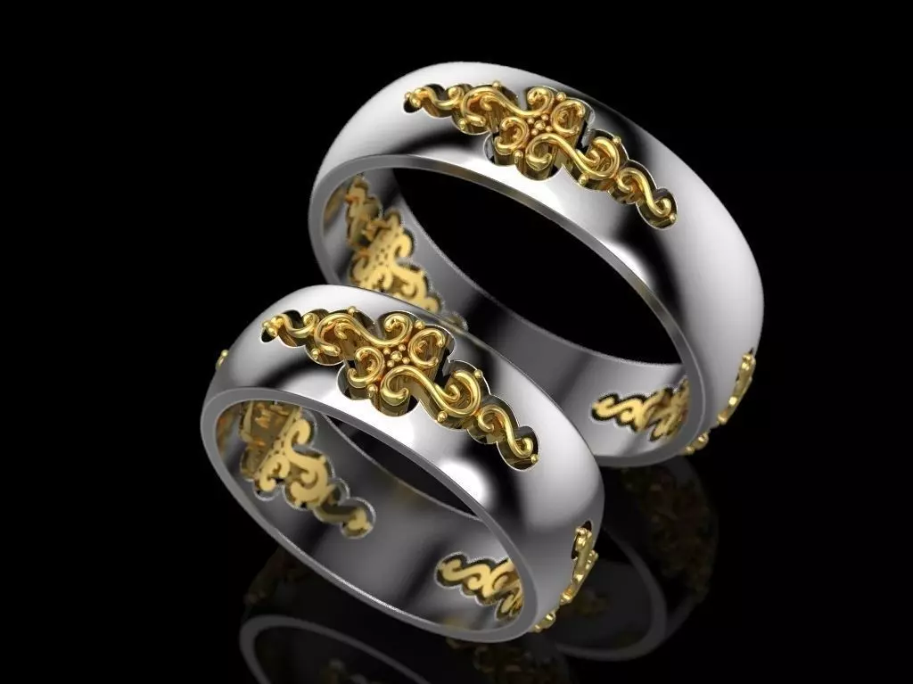 Wedding Ring 3D print model_0