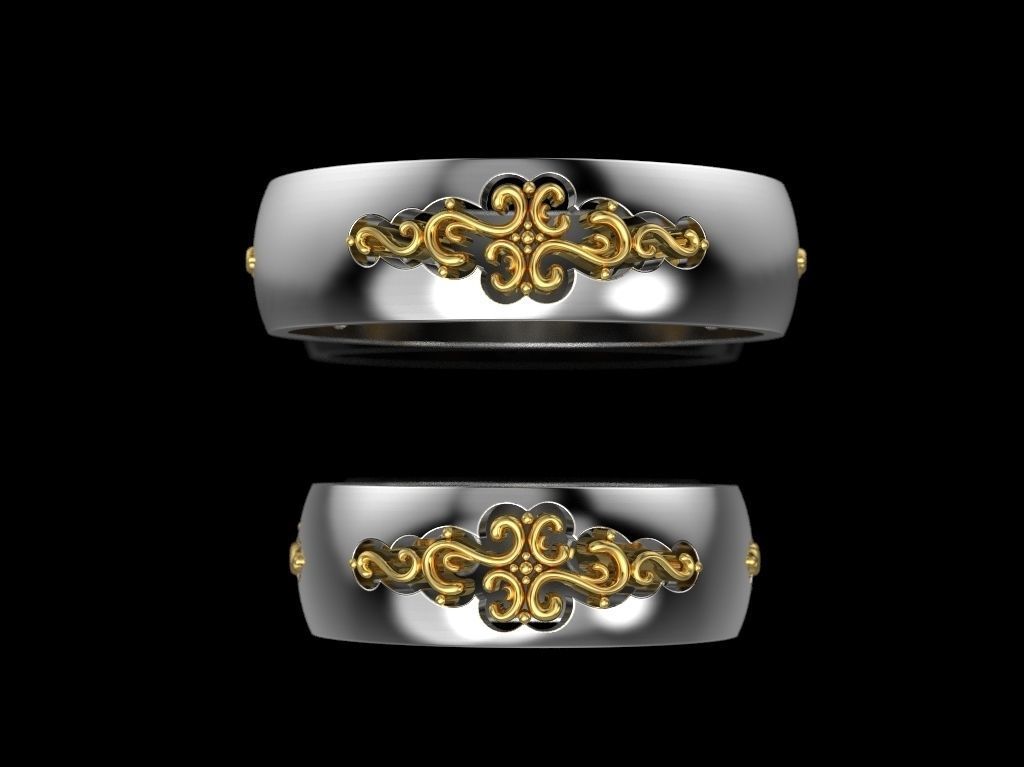 Wedding Ring 3D print model_1