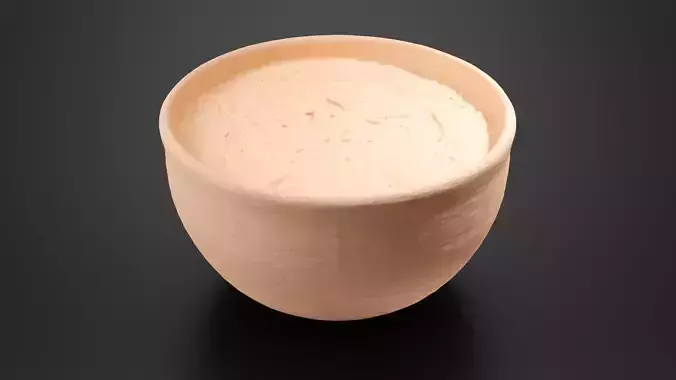 creamy carrot soup Low-poly 3D model 7