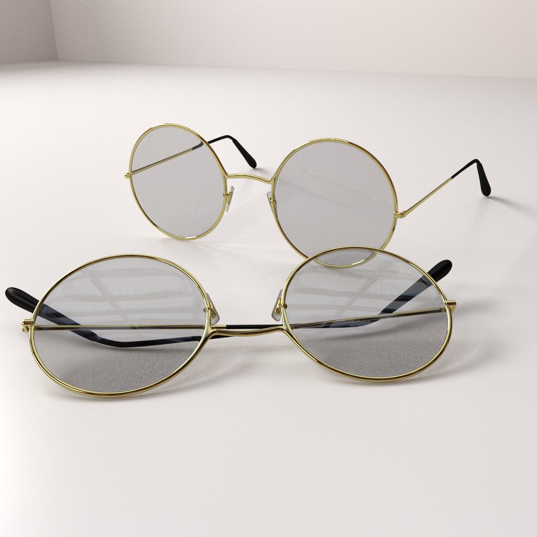 Classic Eyeglasses 3D model_1