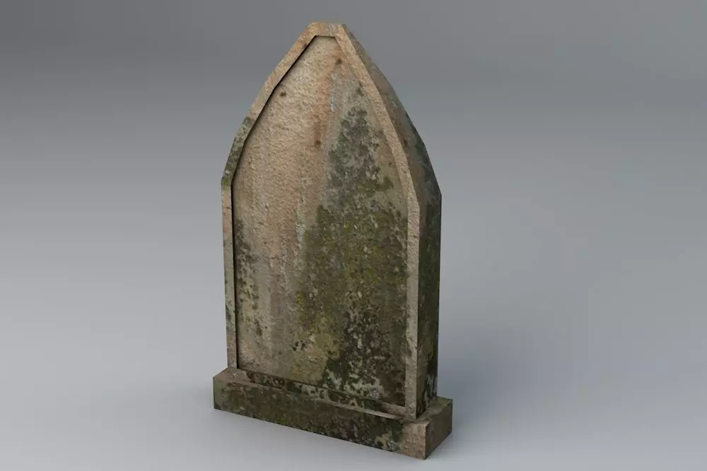 Gravestone 8 Low Poly old Low-poly 3D model