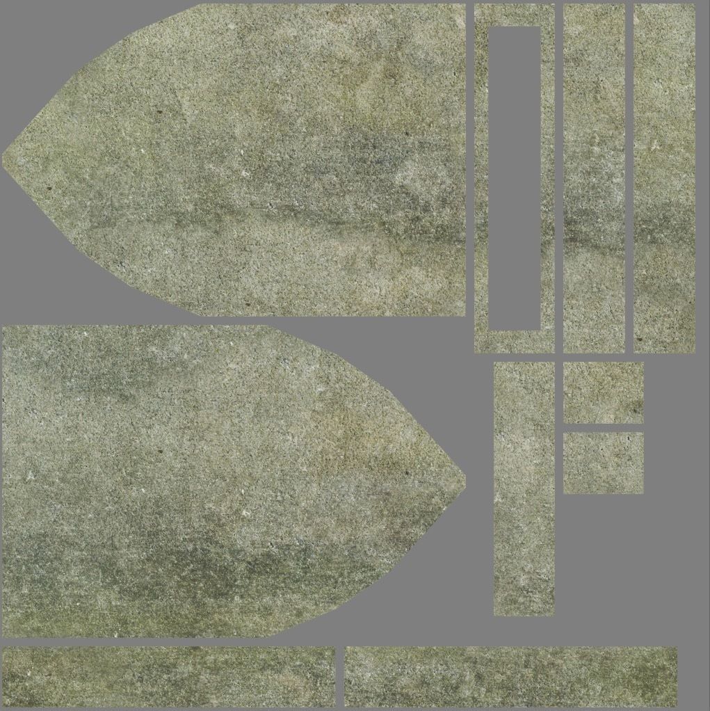 Gravestone 9 Low Poly stone headstone Low-poly 3D model_3