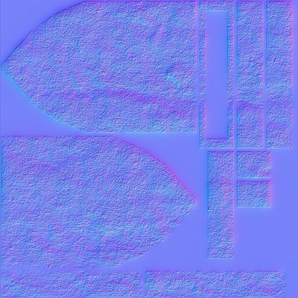 Gravestone 9 Low Poly stone headstone Low-poly 3D model_4