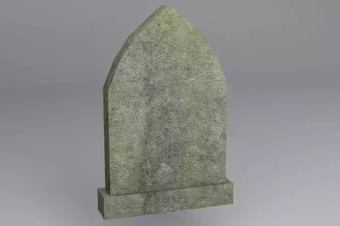 Gravestone 9 Low Poly stone headstone Low-poly 3D model