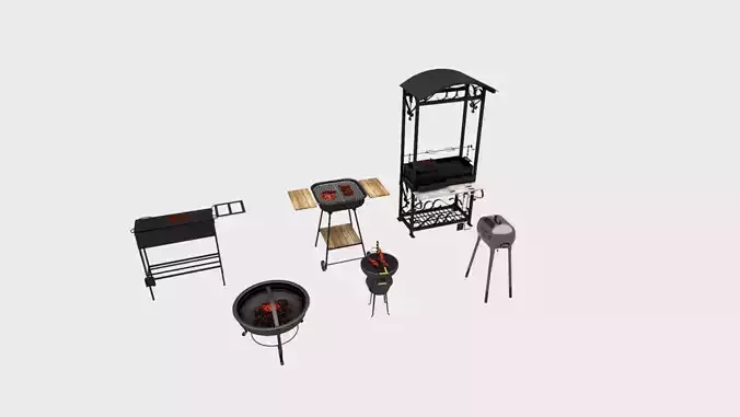 outdoor grill 3D model
