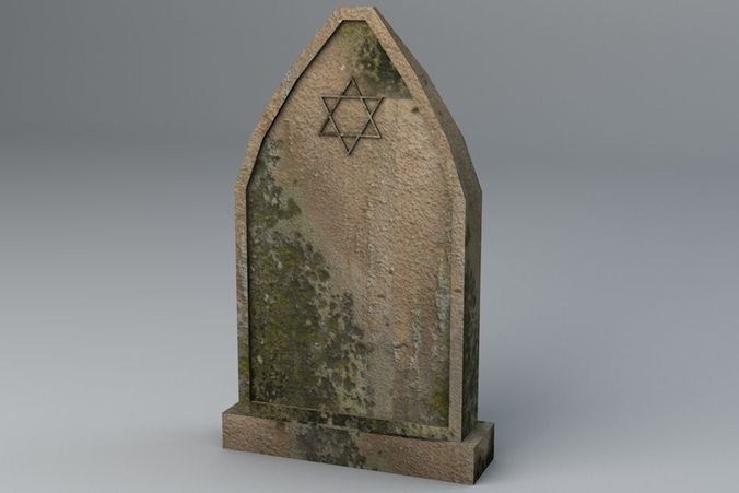 Jewish Gravestone Low Poly Low-poly 3D model
