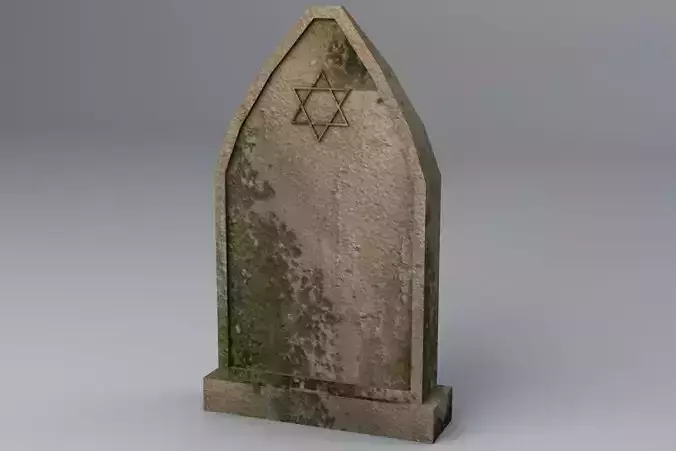 Jewish Gravestone Low Poly Low-poly 3D model