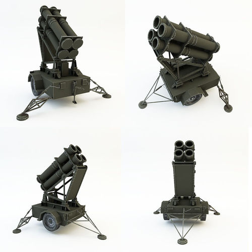 Rocket launcher Low-poly 3D model