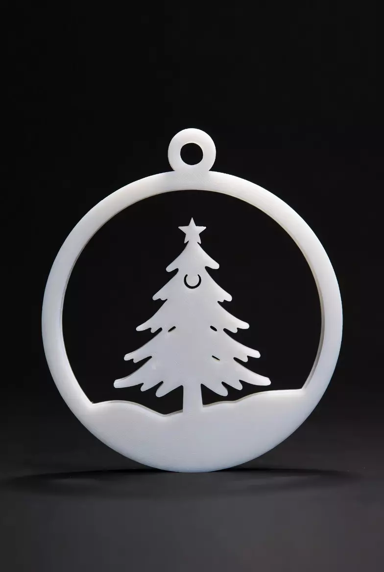 Christmas Tree Circle Ornament 3D Model 3D print model