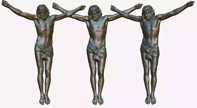 Crucifixion of Jesus Christ Relief OBJ MAX MAYA