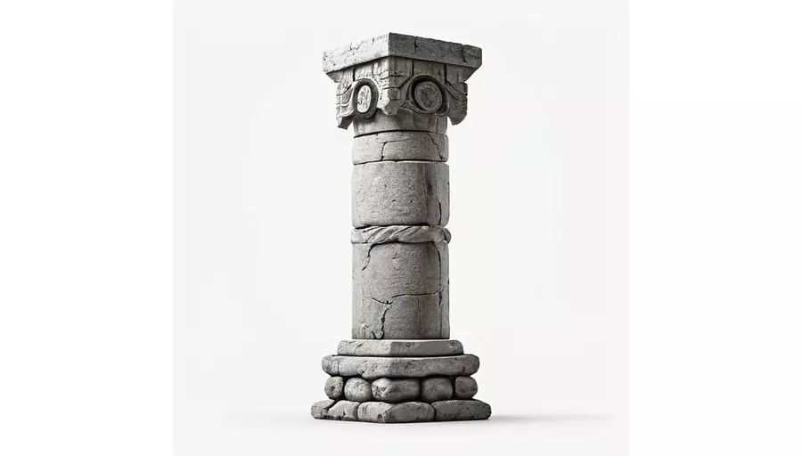 Fantasy Dungeon Stone Pillar for 3D print 3D model