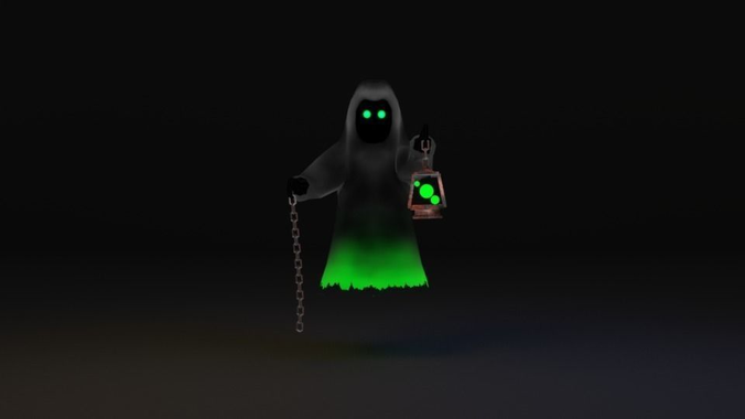 Chain Ghost Low-poly 3D model