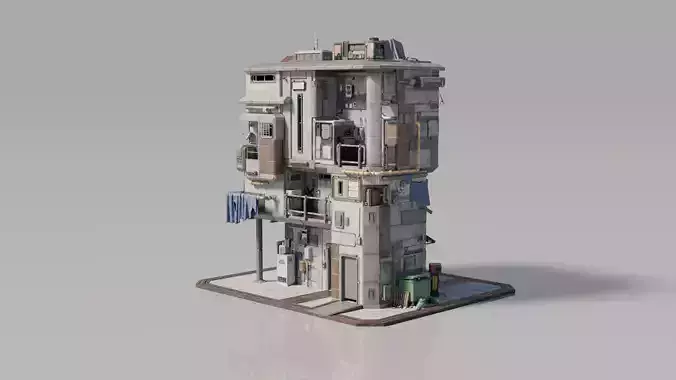 Neighborhood tower Building 5 3D model