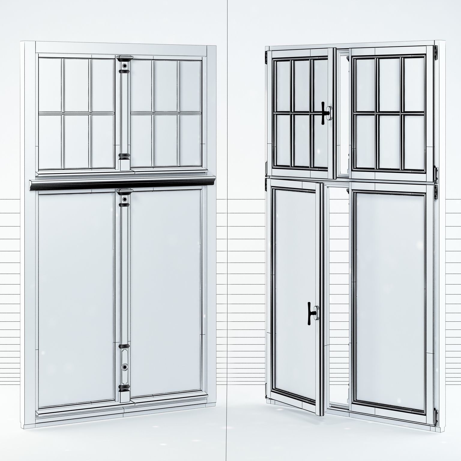 Wood Window 3D model_2