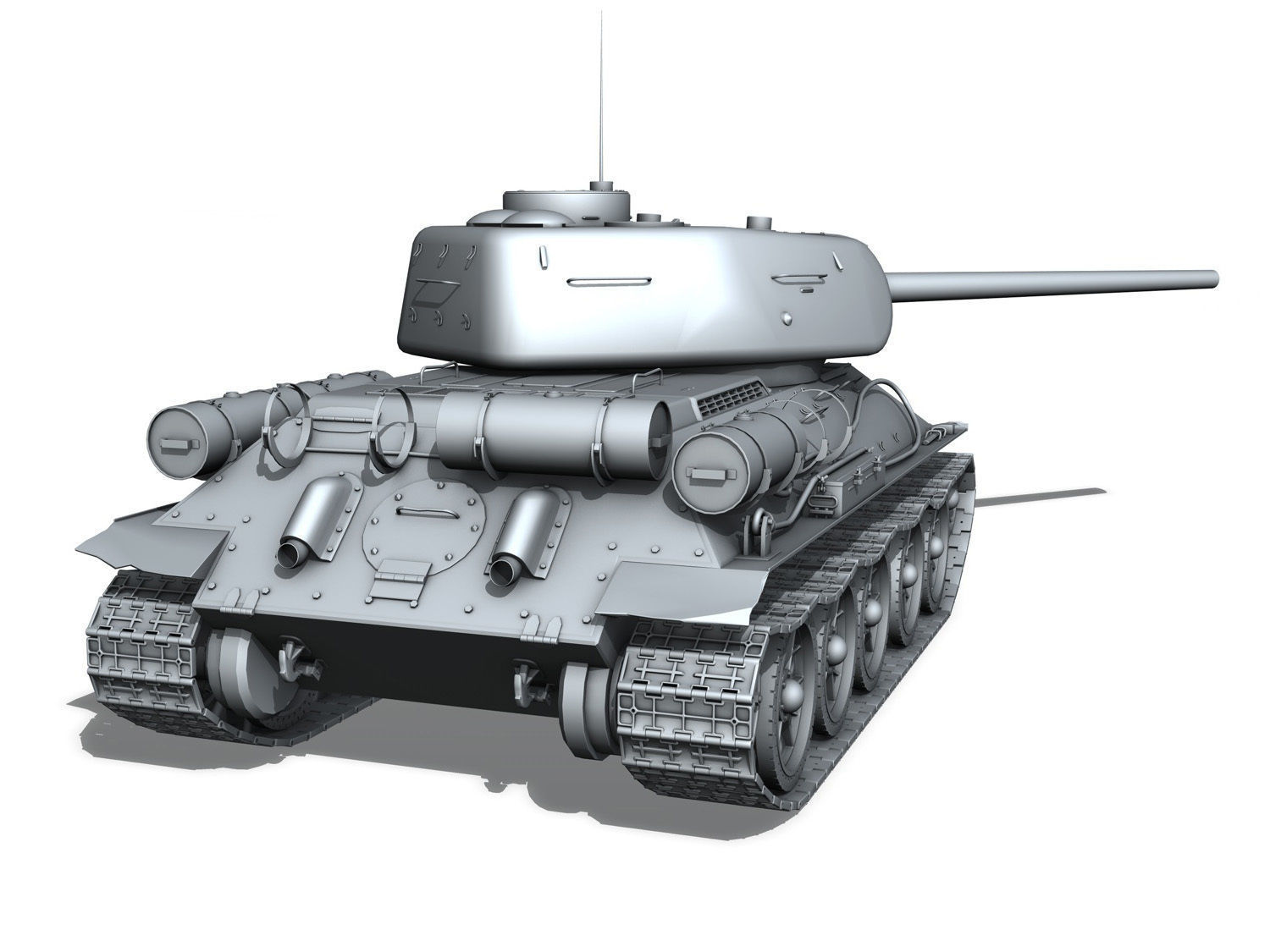 T-34 85 - Soviet medium tank 3D model_6