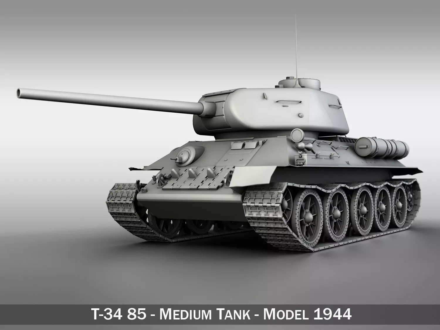 T-34 85 - Soviet medium tank 3D model_0