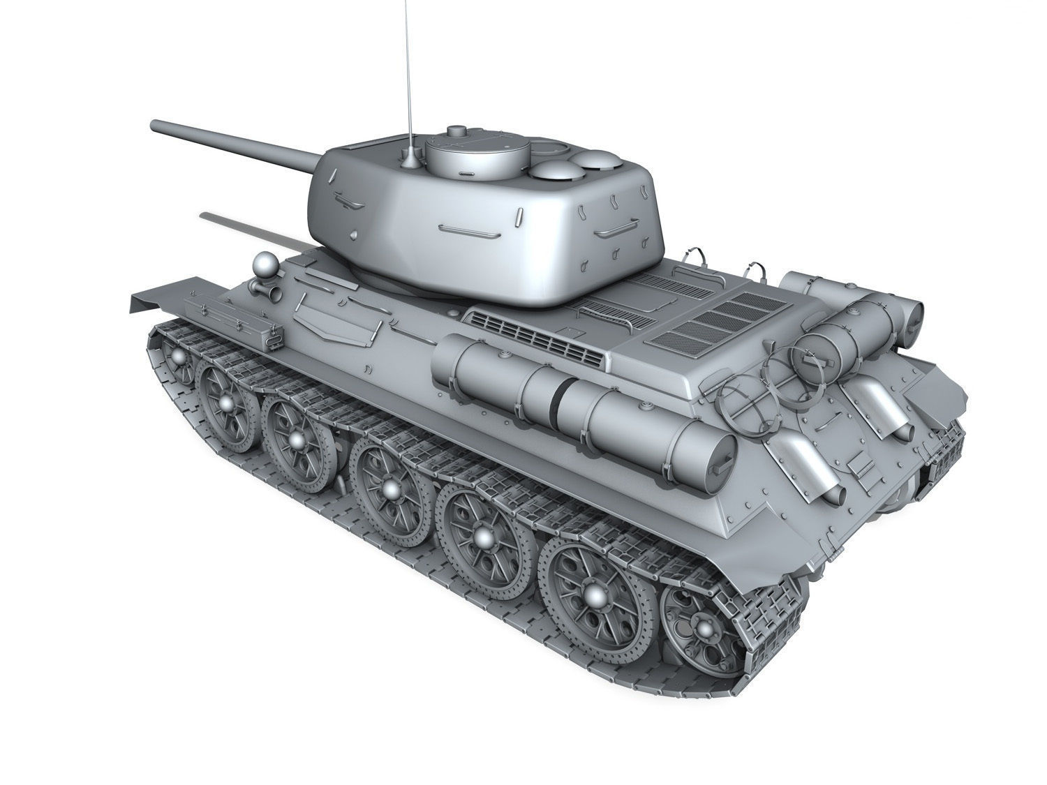 T-34 85 - Soviet medium tank 3D model_4