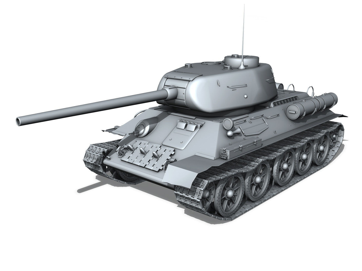 T-34 85 - Soviet medium tank 3D model_1