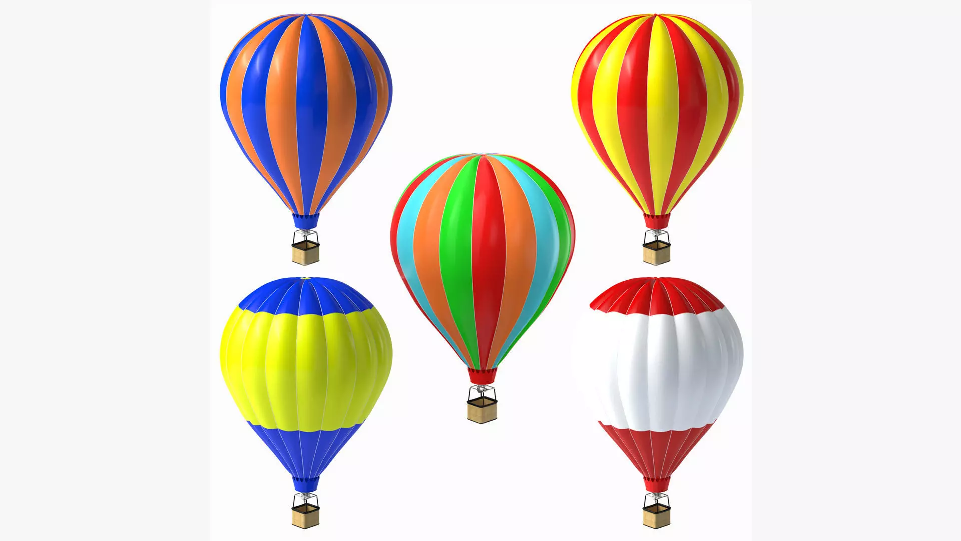 Hot Air Balloon Collection 3D Model Pack