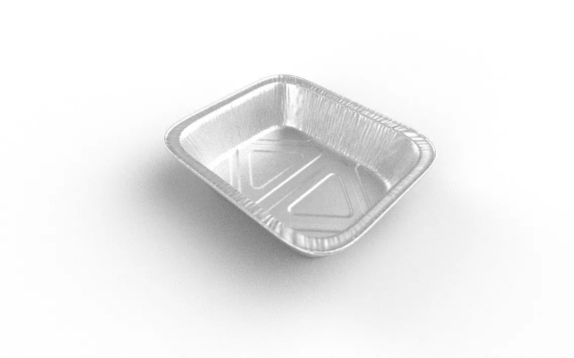 Aluminum Foil Tray M05 Low-poly 3D model