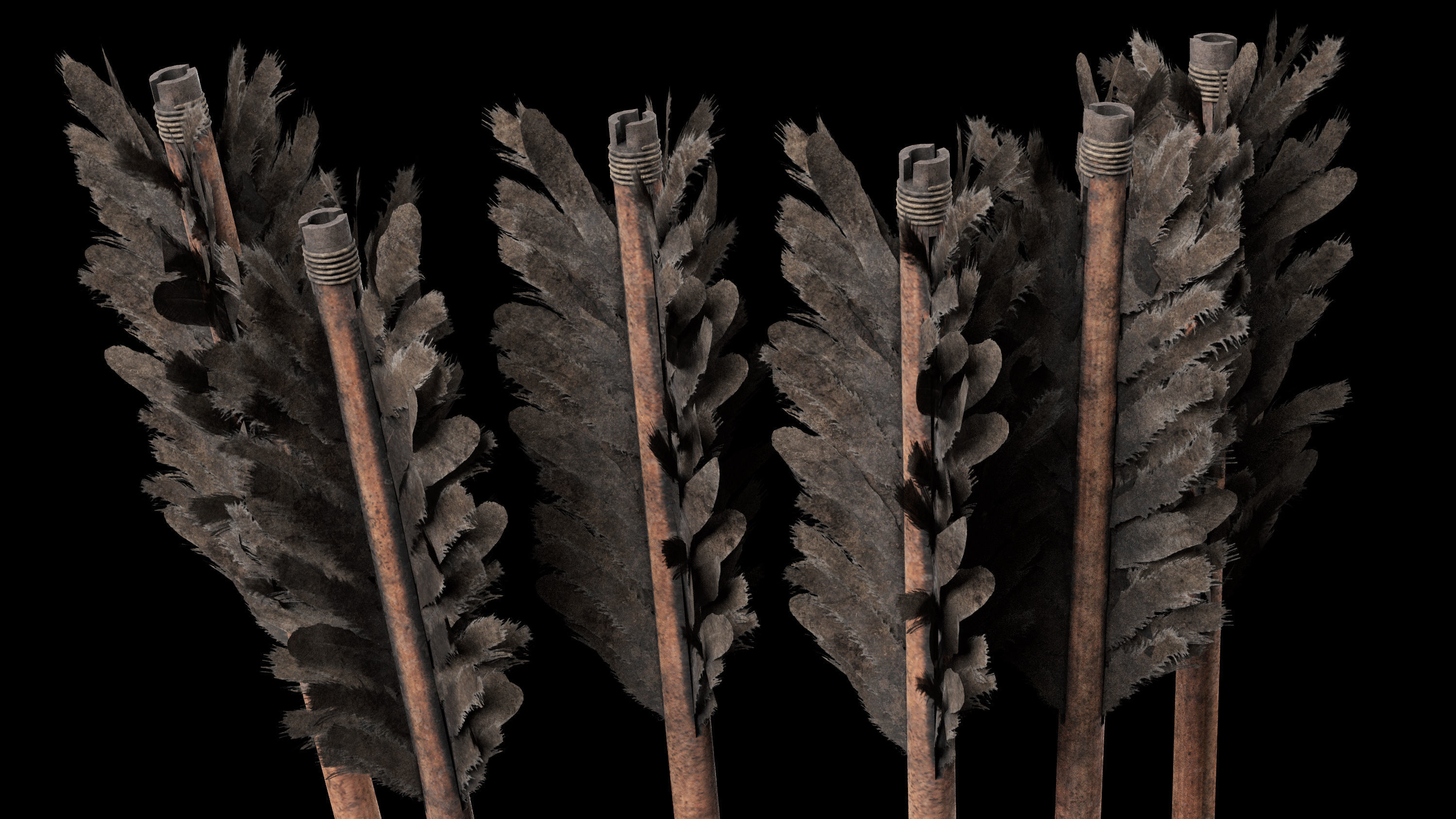 Holster with arrows Low-poly 3D model_2