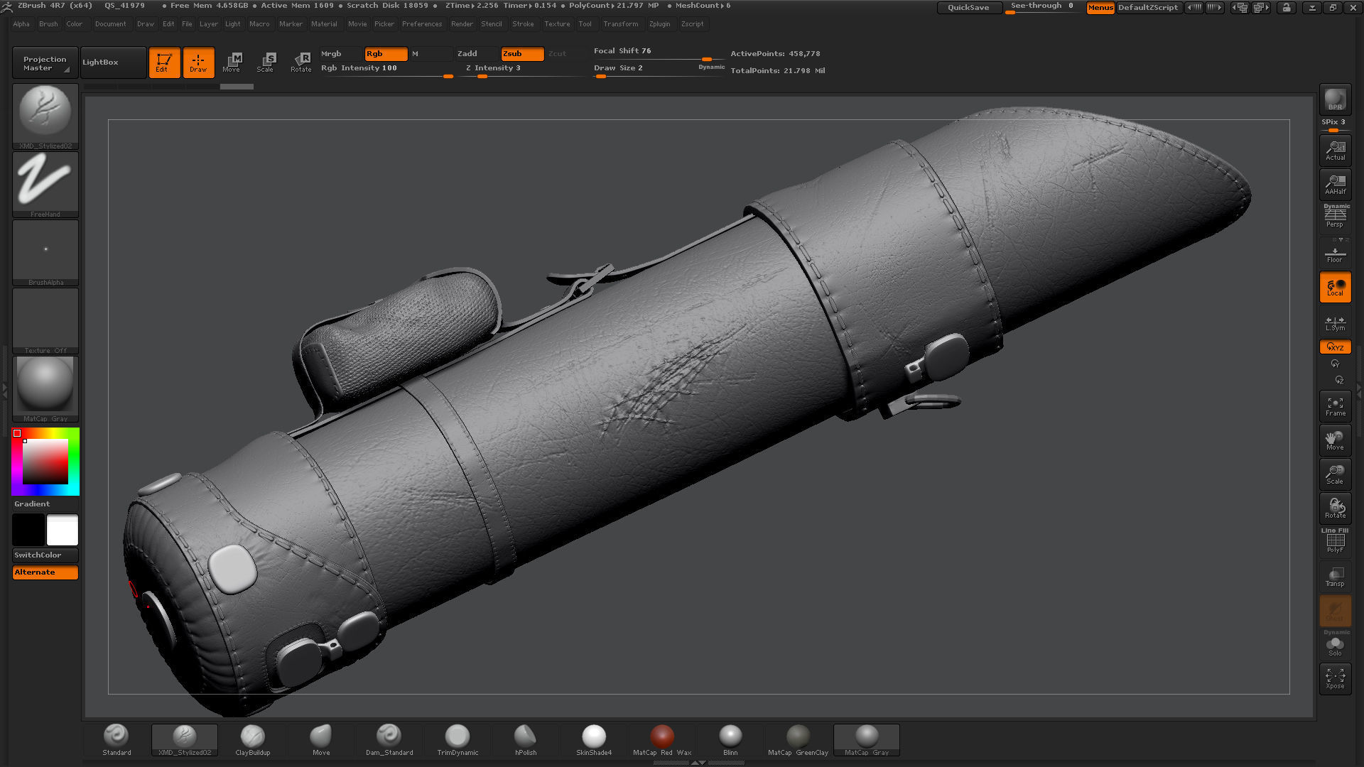 Holster with arrows Low-poly 3D model_8