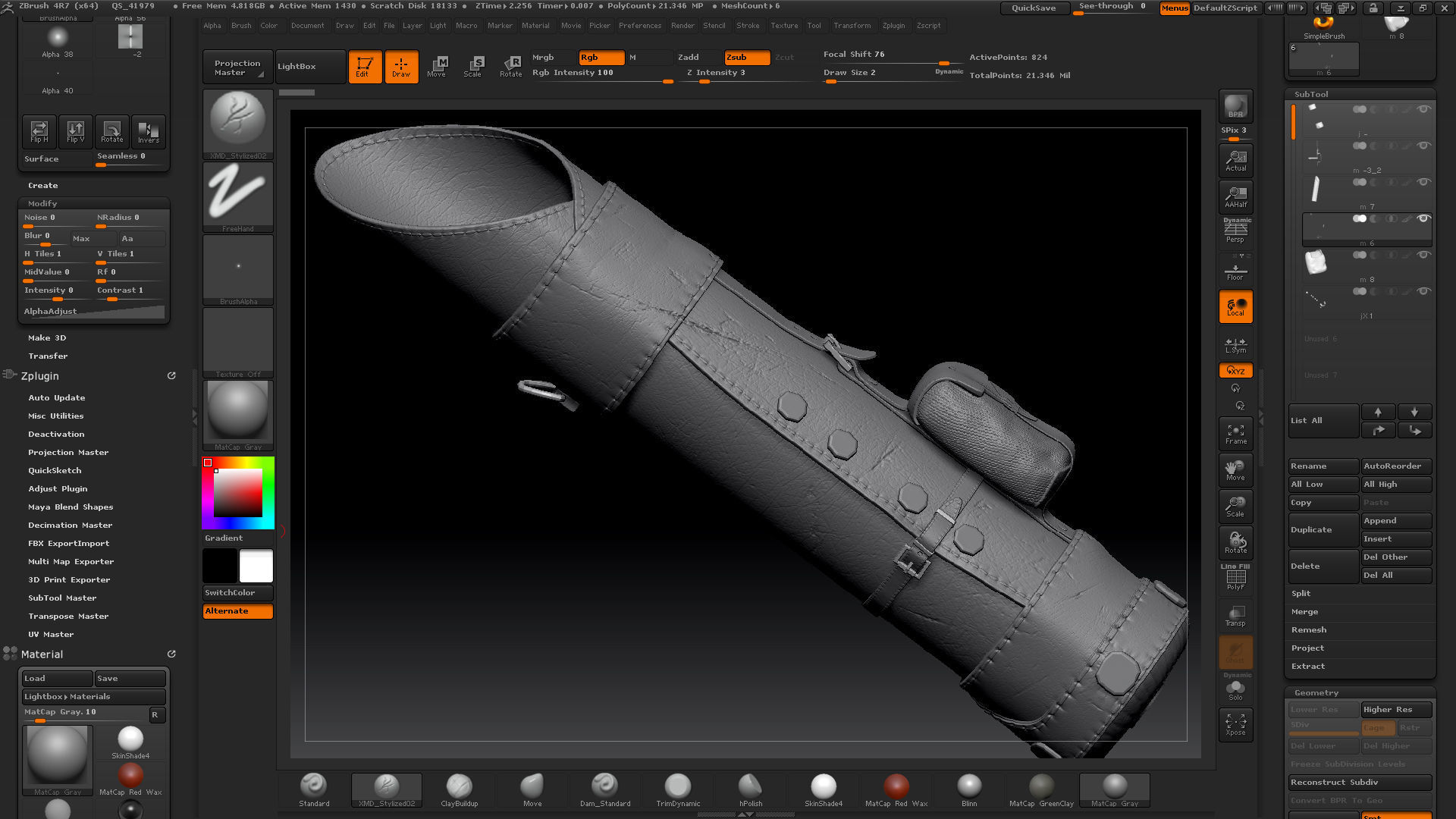 Holster with arrows Low-poly 3D model_9
