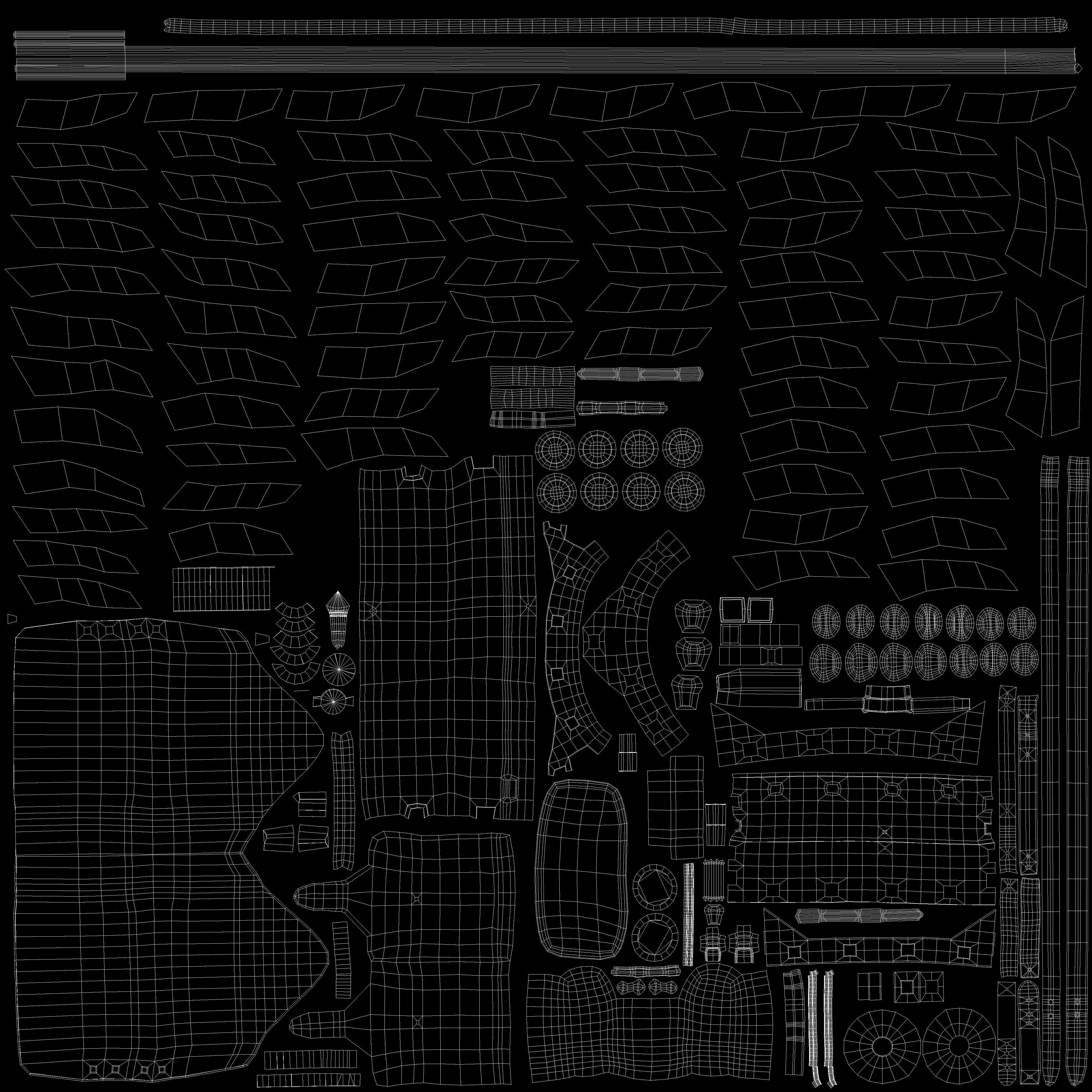Holster with arrows Low-poly 3D model_4