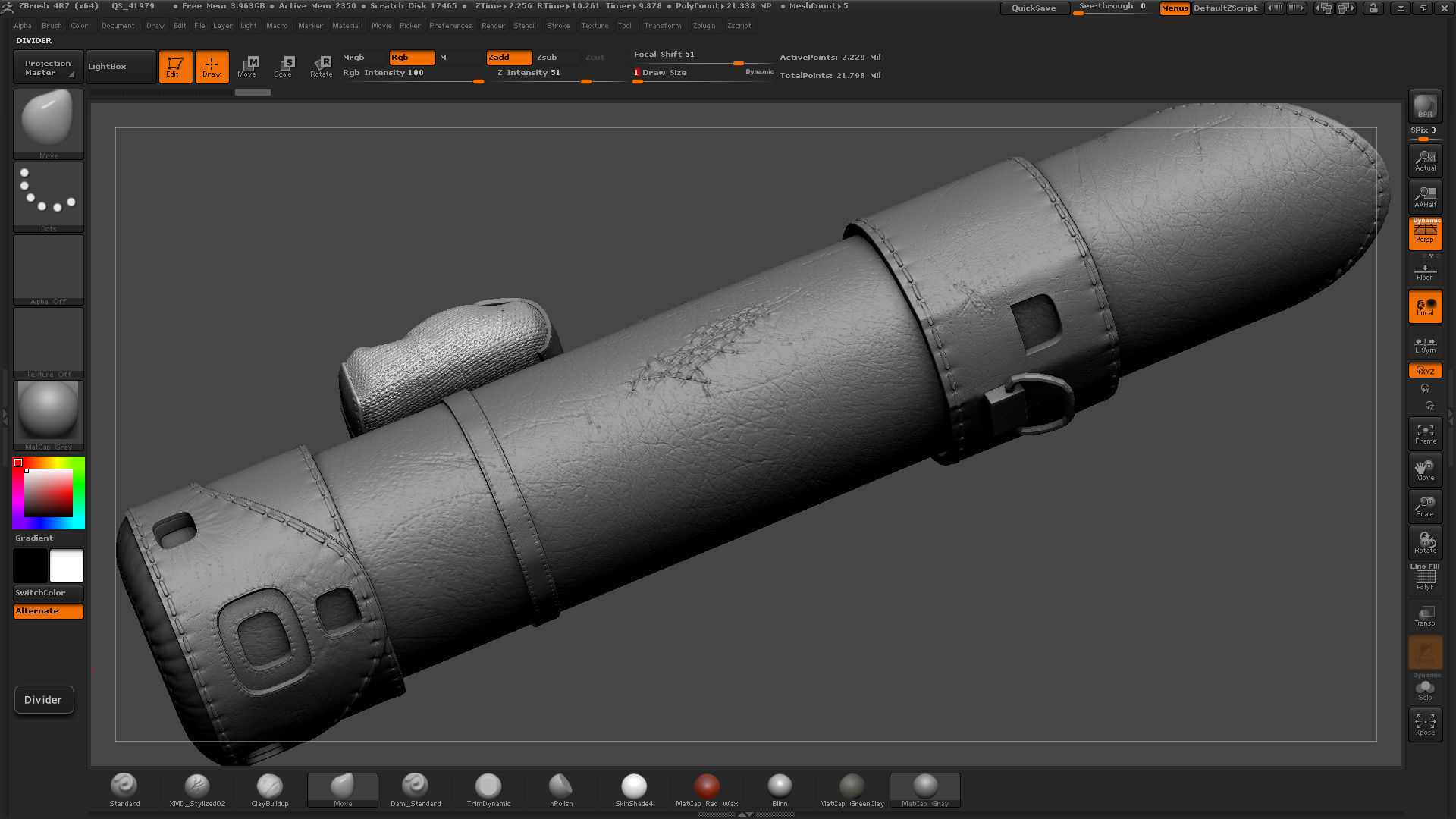 Holster with arrows Low-poly 3D model_5