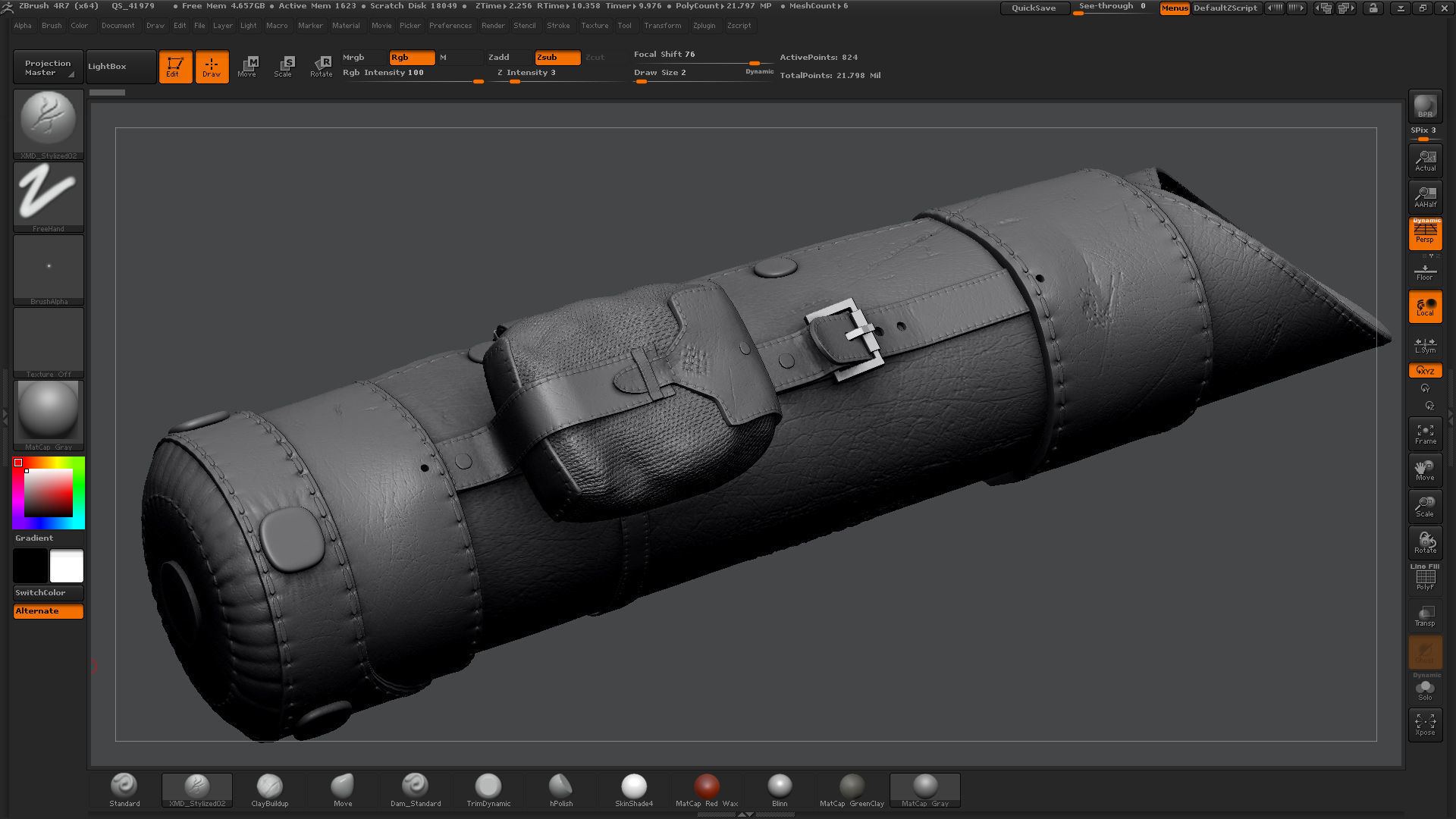 Holster with arrows Low-poly 3D model_7
