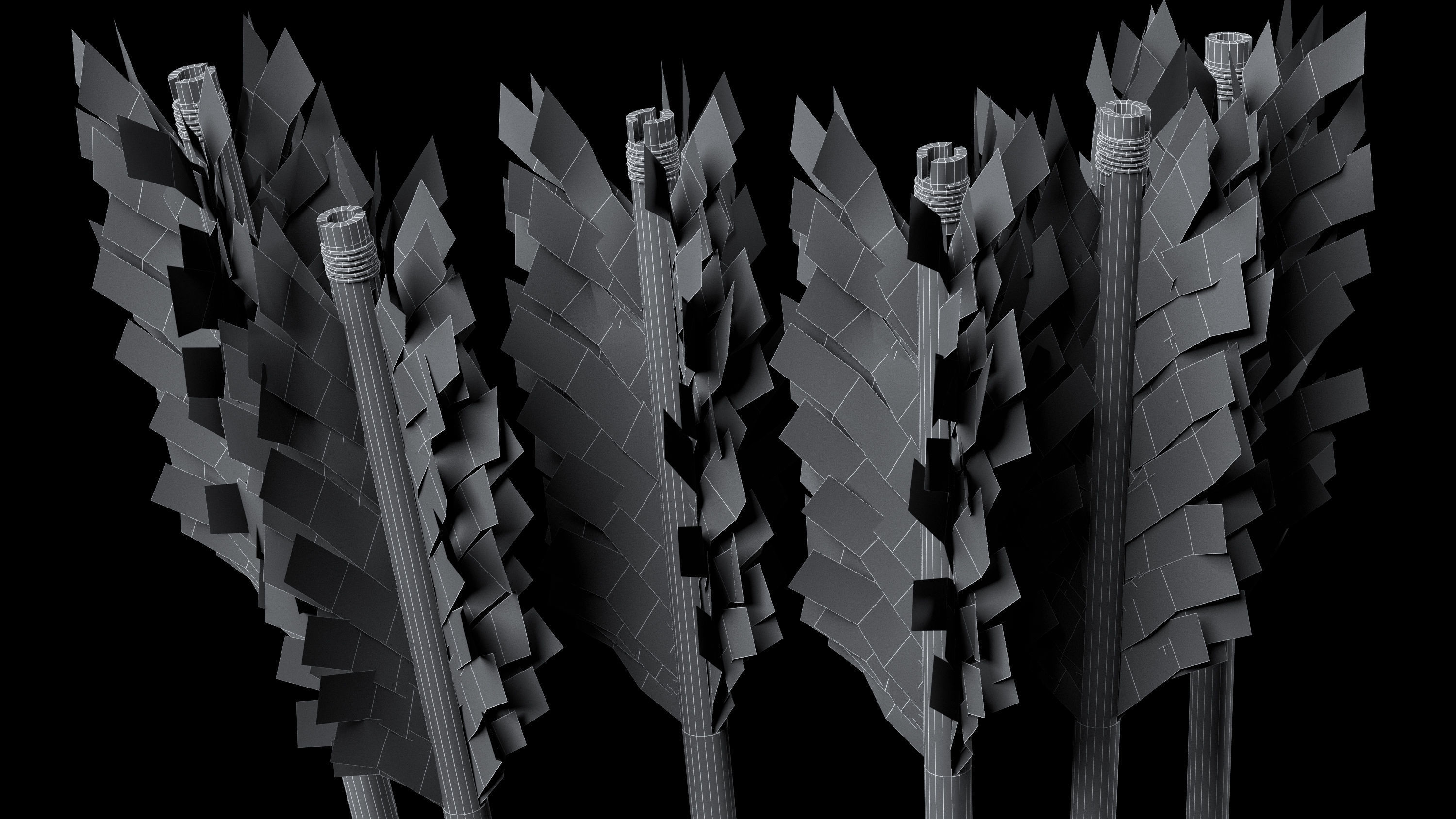 Holster with arrows Low-poly 3D model_3