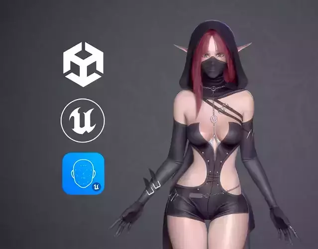 Assassin Girl Selene - Game Ready