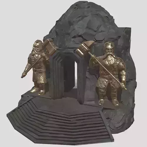 Dwarf entrance Low-poly 3D model