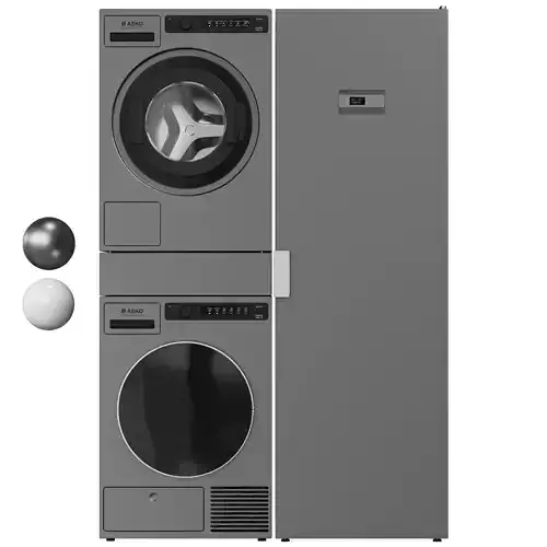 Washing machine tumble dryer and drying cabinet Asko 01 3D model