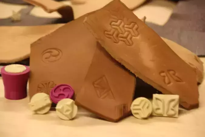 Stamp leather series