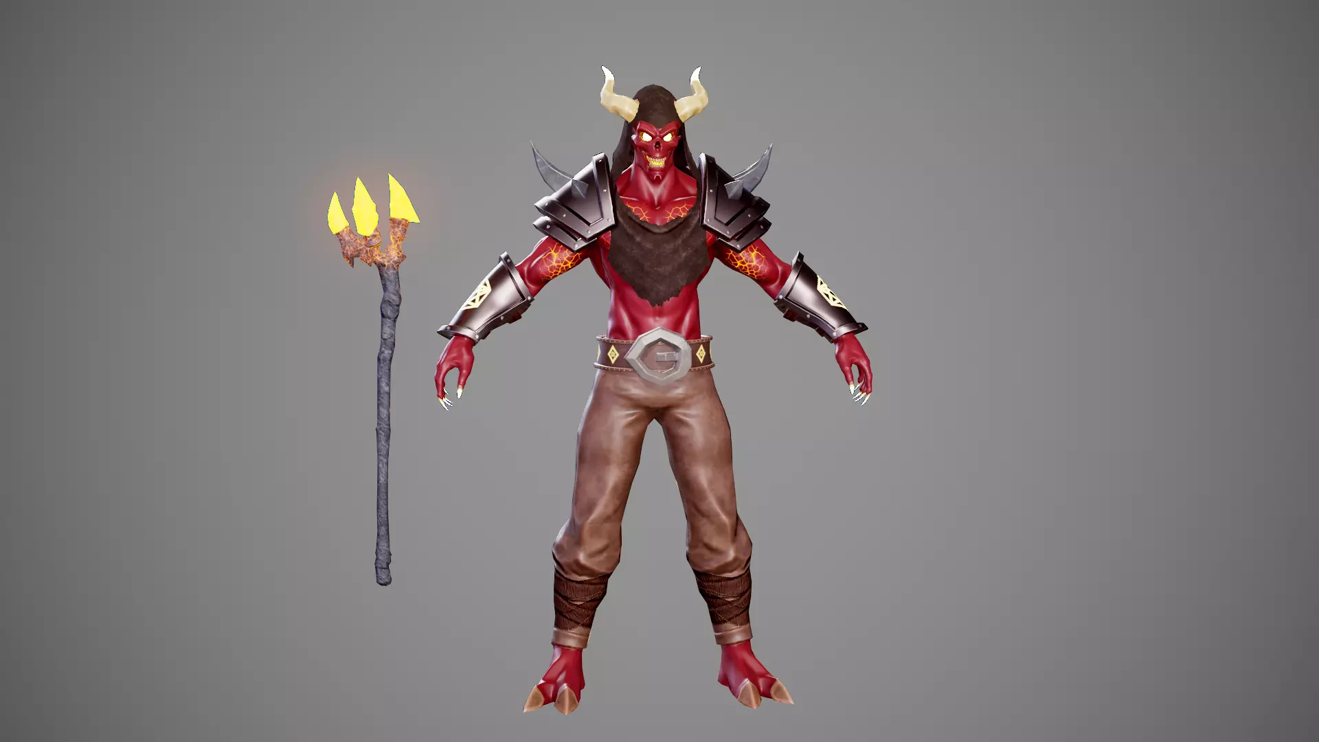 Demon Mage Low-poly 3D model