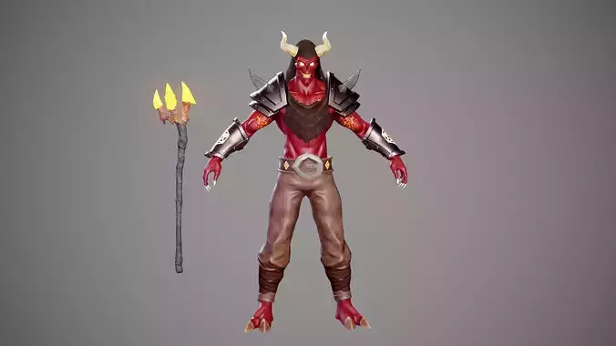 Demon Mage Low-poly 3D model